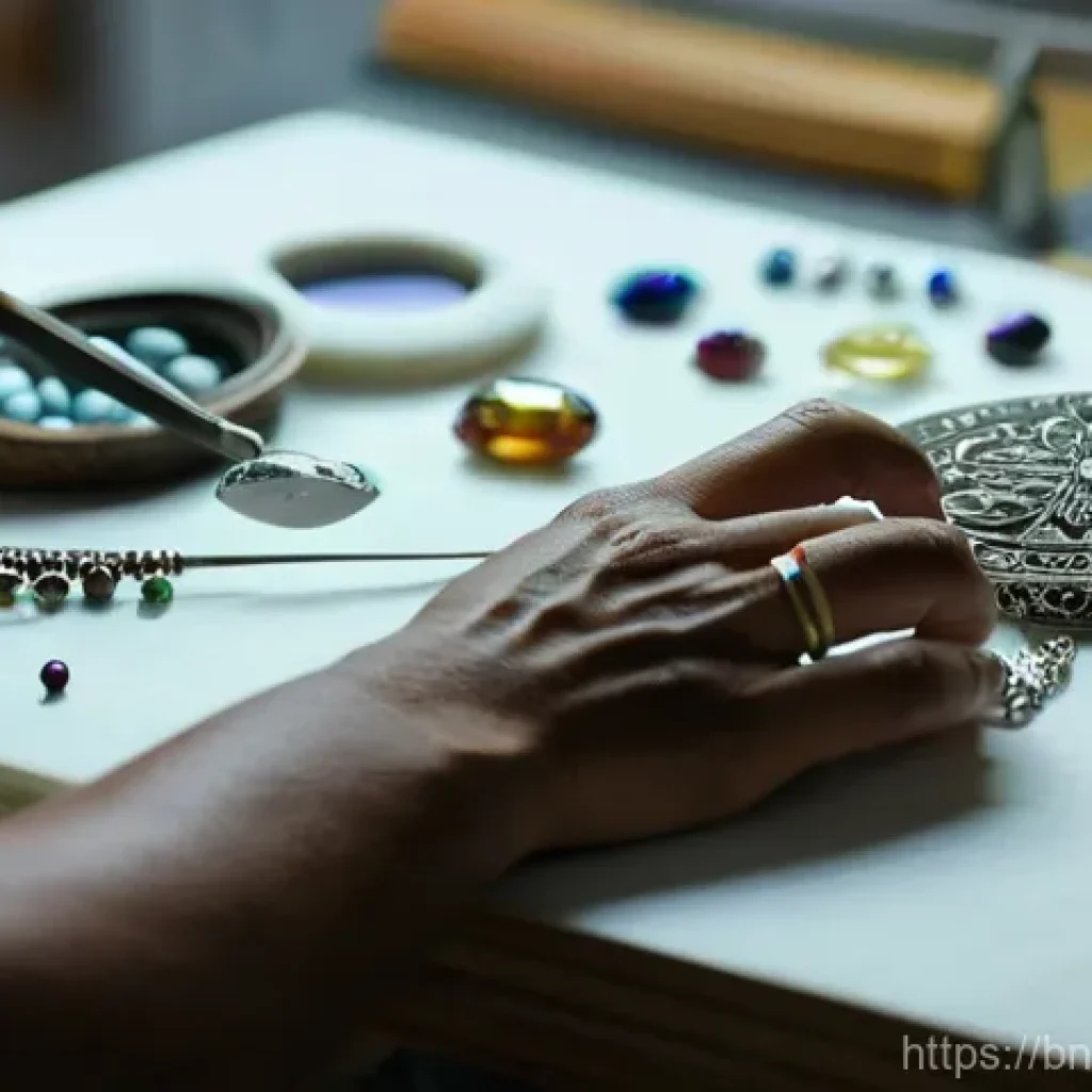 수익형 취미로 브랜드화하기 - **Prompt 1: The Artisan's Focused Craft**
A close-up shot of an artisan's hands meticulously wor...